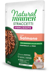 Natural Trainer 24x85g Natural Trainer Straccetti Adult Sterilised csíkok szószban nedves macskatáp - Lazac