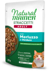 Natural Trainer 22x85g Natural Trainer Straccetti Adult csíkok szószban nedves macskatáp - Tőkehal