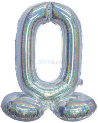  Ezüst színű hologramos lábas lufi - 0 - jatek-auto