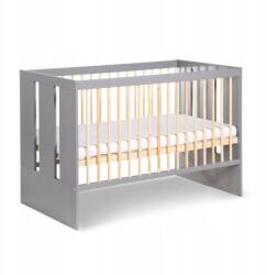 LittleSky by H. Klupś Klupś Pauline gyerekágy védőkorláttal 120x60 cm grafit-fenyő (01912)