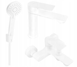 Mexen Royo R40 Fehér Kád- és Mosdócsaptelep Készlet, Zuhanykészlettel (72203R40-20)