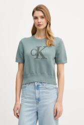 Calvin Klein Jeans pamut póló - türkiz XXS - answear - 39 890 Ft