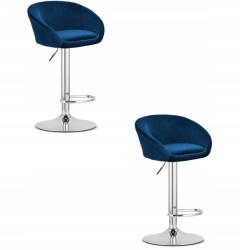 Leobert Hoker East sötétkék bársony króm alap x 2 (3993)