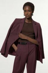 Karen Millen Bordó Csíkos Hosszú Ujjú Galléros Blézer Gombokkal Karen Millen 44