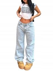 Forever 21 Shein Farmer Nadrág Kék Cipzáras Laza 27 1GJ