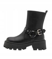 Even&Odd fekete bokacsizma, kockás sarokkal, Size 41 (ZIR032YC2)