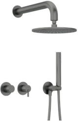 Deante Falba süllyesztett csaptelep, Deante Silia zuhanyszett fejzuhannyal, titanium NQS_D0YK