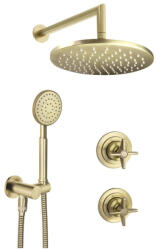 Deante Falba süllyesztett csaptelep, Deante Temisto falsík alatti zuhanyszett, sárgaréz NAC_M9QT