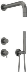 Deante Falba süllyesztett csaptelep, Deante Silia zuhanyszett fejzuhannyal, titanium NQS_D9XK