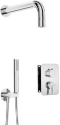 Deante Falba süllyesztett csaptelep, Deante Silia zuhanyszett, keverő BOX-al, króm BXYZ0QSM