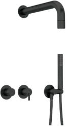 Deante Falba süllyesztett csaptelep, Deante Silia zuhanyszett fejzuhannyal, fekete NQS_N0XK