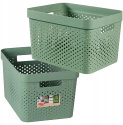 Keter Kosár Rendszerező Szekrény Tároló Zöld 17l Játék Tároló Nagy (245676)