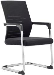 TEMPO KONDELA Tárgyalószék, fekete/króm, SALMAN