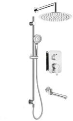 Deante Falba süllyesztett csaptelep, Deante Arnika zuhanyszett, keverő BOX-al, króm BXYW0QAM