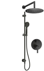 Deante Falba süllyesztett csaptelep, Deante Arnika zuhanyszett fejzuhannyal, fekete NAC_N6QP