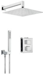 Deante Falba süllyesztett csaptelep, Deante Therm zuhanyszett termosztatikus BOX-al, króm BXYZ0EAT