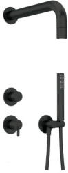 Deante Falba süllyesztett csaptelep, Deante Silia zuhanyszett fejzuhannyal, fekete NQS_N9XK