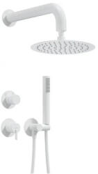 Deante Falba süllyesztett csaptelep, Deante Silia falsík alatti zuhanyszett fejzuhannyal, fehér NQS_A9YK