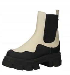 Steve Madden Női Bakancs, bézs-fekete bőr, Size EU39 (8720236367297)