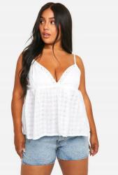 Boohoo Fehér Vállpántos Felső Hímzés D8N B18__46