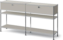 Tchibo - /Cn3 Slim Line fém konzolasztal 2 fiókkal - szürke
