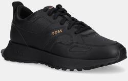 BOSS bőr sportcipő 50529520 - fekete Férfi 45