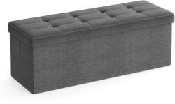 SONGMICS Tároló Pad Összecsukható Vászonhatású Sötétszürke 300 kg Teherbírás (EUZ-LSF77KV2)