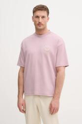 BOSS Orange t-shirt Te_Varsity - rózsaszín S