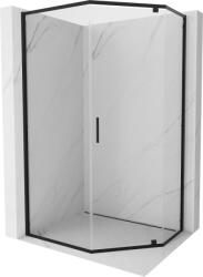 Mexen Exo-R cabina de duș pentagonală cu deschidere de 100 x 80 cm, transparentă, neagră - 812-100-080-70-00 (812-100-080-70-00)