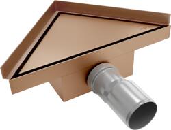 Mexen Flat-T M13 scurgere de podea triunghiulară 20 x 20 cm, cupru periat - 1C10320 (1C10320)
