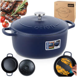 ORION Zománcozott Öntöttvas fazék főzéshez pároláshoz 5, 2L (8592381210137)