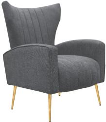TEMPO KONDELA Fotoliu de relaxare, ţesătură Velvet gri, BARET