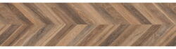 Mexen Native Gres maro glăzurat rectificat G1, placă cu aspect lemnos pentru pardosea și perete 120 x 30 cm, carving (TL704-120-030-01)