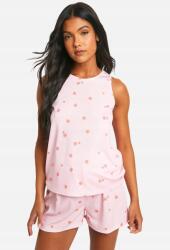 Boohoo Rózsaszín Kismama Pizsama Felső Rövidnadrág LP7 B18__L