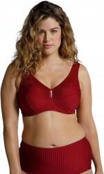 Ulla Popken Női Melltartó Piros, Merevítő Nélküli Hímzéssel 105E J7E