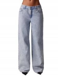 Forever 21 Farmernadrág, laza, egyenes, zsebekkel, pamut, Size W26