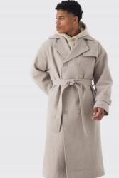 Boohooman Bézs Gombos Kabát VZ3 B18__M