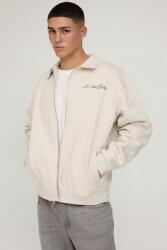 Boohooman Bézs Cipzáras Pulóver Print 1P3 B18__XL