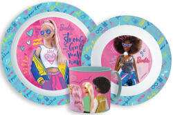  Barbie Stylish étkészlet, micro műanyag szett bögrével 265 ml (JVL33363) - kidsfashion