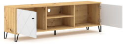  BILBAO RTV BO02 LE TV asztal kézműves tölgy/fehér színben (wipACBITV20DABBCC0010)