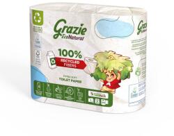 Lucart GRAZIE NATURAL háztartási toalettpapír, 3 rétegű, 4 tekercses - klin