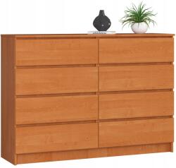 AKORD Komód szekrény K140 8 fiókos éger Akd (OP0LKOMOLC012)