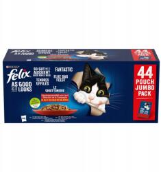 FELIX Fantastic Nedves Macskaeledel Vidéki ízek zselében 44x85g