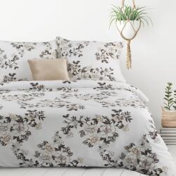 Takoy Mikroszálas ágyneműhuzat 140x200 cm fehér és krémszínű virágmintával INGA Design 91