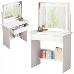 Muvu Kozmetikai Smink Fésülködőasztal Led Tükörrel Modern Glamour 90 CM (TOALETKA KOSMETYCZNA MAKIJAŻU 90 CM)