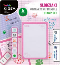 Kidea Nyomdák kompakt 6 szín Cuki bélyegzők gyerekeknek (KSSAS6KKA)