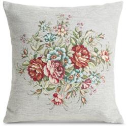 Takoy Díszpárnahuzat vastagabb gobelin anyagból zsenília szállal és virágmintával