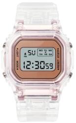  Digitális karóra átlátszó rózsaszín