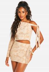 Boohoo Bézs Mini Szoknya I3I B18__XL