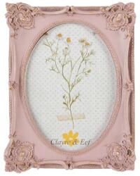 Clayre & Eef Rózsaszín sarokdíszes képkeret